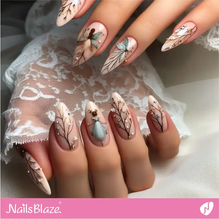 Nails with Forest Fairy Design | Love the Forest Nails - NB3031